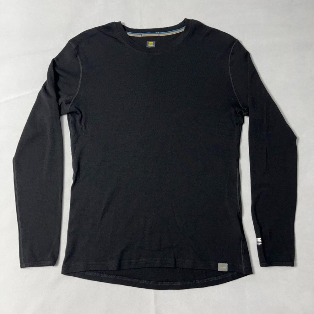Meriwool Merino Wool 250g Base Layer Men Tall Large T-L Black Pullover